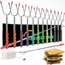 Marshmallow Roasting Sticks , Set Of 14 Long 45 Inch Smores Sticks For Fire Pit  - £34.36 GBP
