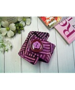 Handmade &quot;PURPLE ILLUSIONS&quot; Wrap Cuff Bracelet, Batik Fabric, Boho, Hipp... - £6.81 GBP