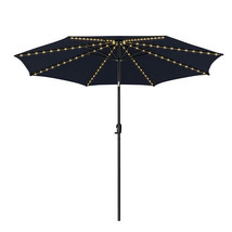 10 Feet Patio Umbrella with 112 Solar Lights and Crank Handle-Navy - Color: Navy - €126,98 EUR