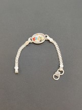 Kids Solid Silver Snow White Princess  Girl Bracelet Charm Chain  5.50&quot; - £28.48 GBP