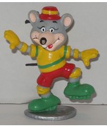 Vintage 1994 Showbiz Pizza Chuck E Cheese Rollerblading Loose 2.5&quot; PVC F... - $35.13