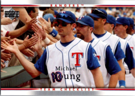 2007 Upper Deck Checklist Michael Young #990 Texas Rangers Baseball Card - £1.40 GBP