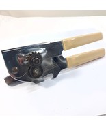 Vintage SWING-A-WAY Manual Can &amp; bottle Opener cream Soft Handle #1 swin... - $18.00