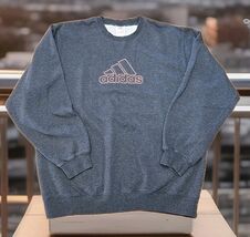 Adidas Vtg 2002 Pullover Crewneck Sweatshirt Mens Sz Medium Gray Embroid... - $34.65