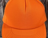 VTG Yupoong Blaze Orange Hunting Snapback Trucker Hat - Foam &amp; Rope - Ex... - $11.64