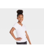 Art Class Girls Notch Front Tee Shirt X-LARGE (14/16) White Short Sleeve... - $239.29 MXN