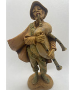 Vintage Fontanini Nativity Figurine Shepherd Josiah w Bagpipe #103 5&quot; Sp... - $23.75