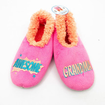Snoozies Women&#39;s Pink Awesome Grandma Slippers Medium 7/8 - $12.86
