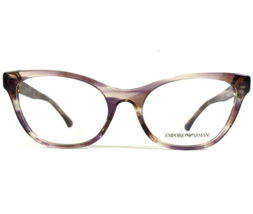 Emporio Armani Eyeglasses Frames EA 3142 5716 Clear Brown Purple Horn 53-18-145 - £52.02 GBP