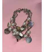 Premier Designs faux pearl and shell bracelet "Coastal" - $15.83