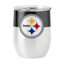 Pittsburgh Steelers ColorBlock Stemless Wine Tumbler 16 oz Stainless Steel - £19.71 GBP