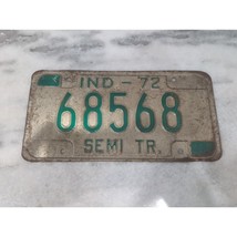 Vintage 1972 Indiana License Plate Semi Trailer #68568 Expired - $6.93