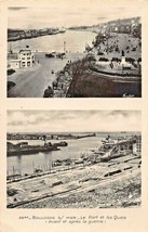 Bologne S. Mer France~La Port Et Les QUAIS-BEFORE &amp; After WW2~PHOTO Postcard - £8.32 GBP