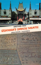 Los Angeles California~China Town + Grauman&#39;s Chinese THEATRE~2 Banner Postcards - £7.34 GBP