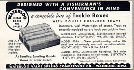 1958 Print Ad Waterloo Metal Fishing Tackle Boxex Waterloo,Iowa - £7.41 GBP