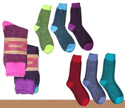 Ladies Trendy Warm All Weather Socks (6 Pair) Top Quality Beautiful Assortment - £10.31 GBP