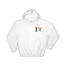 I Love Lebanon : Gift Hoodie Flag Heart Crest Country Lebanese Expat - £28.76 GBP