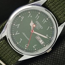 JAPAN 6309A MENS AUTOMATIC SEIKO 5 REFURBISHED GREEN DIAL WATCH a425776-1 - $41.99