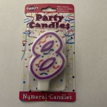 Birthday Party Cake Number Candle 8 Multicolor - £2.22 GBP