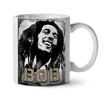 Bob Marley Smiling NEW White Tea Coffee Mug 11 oz | Wellcoda - £12.67 GBP