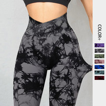 Seamless Tie Dye Leggings Women Yoga Pants Push Up Sport Fitness Running... - £22.76 GBP