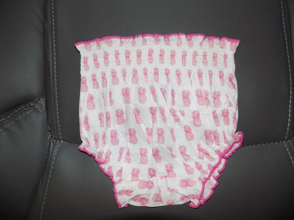 Janie And Jack Pink Pineapple Bloomers Diaper Cover Size 12/18 Months Gi... - $22.08