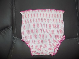 Janie And Jack Pink Pineapple Bloomers Diaper Cover Size 12/18 Months Gi... - $17.52