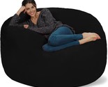 Huge 5&#39; Memory Foam Furniture Bean Bag - Big Sofa With Soft Micro, Onyx ... - $227.97