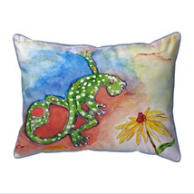Betsy Drake Gecko Small Indoor Outdoor Pillow 11x14 - £38.75 GBP