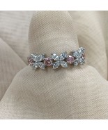 1.00 Ct Alternating Marquise Round Pink Lab Grown Diamond Wedding Band 1... - $1,520.98 CAD+