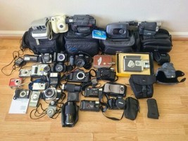 Huge Lot Of Vintage + 2000s Cameras/Camcorders - Film Digital Nikon - SOME WORK! - £222.00 GBP