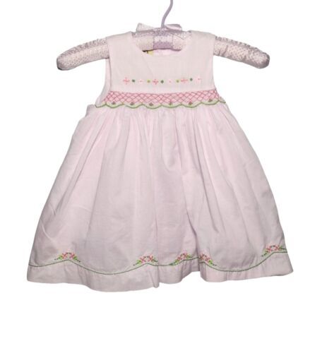 Tutu & Lulu Smocked Embroidered Dress Toddler Girls Size 3T Party Pink Vintage  - $18.99