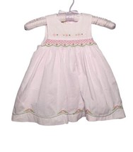 Tutu &amp; Lulu Smocked Embroidered Dress Toddler Girls Size 3T Party Pink Vintage  - £15.02 GBP