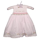 Tutu &amp; Lulu Smocked Embroidered Dress Toddler Girls Size 3T Party Pink V... - £15.13 GBP