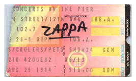 Billet De Concert De Frank Zappa 26 Août 1984 New York City - $59.38