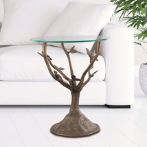 SPI Home Birds and Leaves End Table 21.5&quot; x 17.0&quot; x 17.0&quot; 9.00 lbs. Alum... - £282.59 GBP