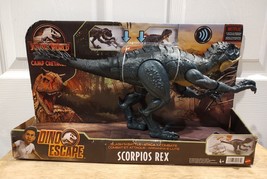 JURASSIC WORLD Camp Cretaceous Dino Escape Scorpios Rex - Roars &amp; Moves - Mattel - £19.32 GBP