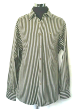 Faconnable Dress Shirt Men&#39;s Size X-Large Button Front Gray Striped Long Sleeves - £16.41 GBP