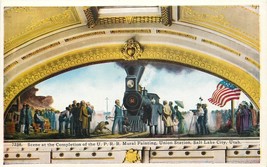 WB UT Postcard D685 Scene at Completion of UPRR Mural Painting Union State SLC - $6.93