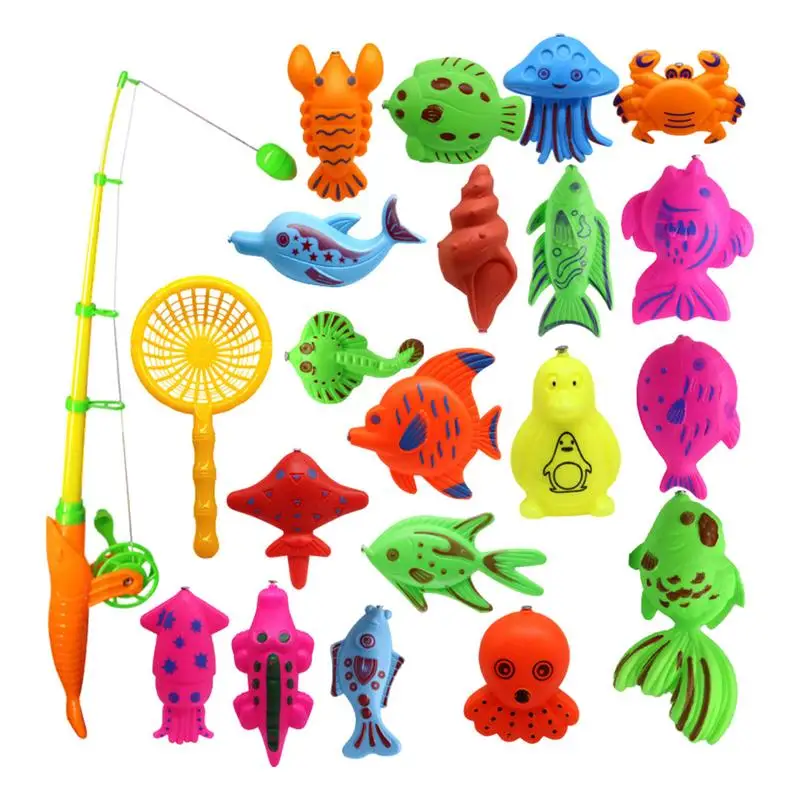 Fishing Toys For Kids 22PCS Cute Interactive Fishing Toys Portable Funny Water - £12.50 GBP+