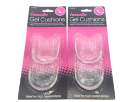 Lot of 2 Pairs Womens Gel Cushion Invisible Heels Insoles Super Slim Non Slip - £9.56 GBP