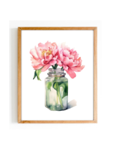 Watercolor Carnation Wallart Flower Home Decor Floral Poster - Digital D... - £0.92 GBP