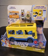 Bluey&#39;s School Bus &amp; Bingo&#39;s Ice Cream Cart~3 figures 2 toy packages~NEW IN BOX - £27.75 GBP