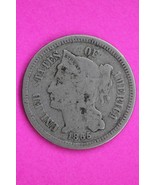 1865 Three 3 Cent Nickel Guaranteed Authentic &amp; Genuine Fast Free Shippi... - $27.34 CAD