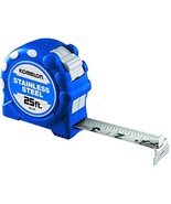 Komelon SS125 Gripper 25-Foot Stainless Steel Measuring Tape , Blue - $40.79 CAD