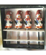 NEW in the Box Home Lifestyles 4 PC Penguin Spreaders Christmas Winter H... - $14.85