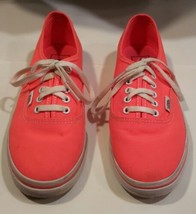 Sneakers Vans Off The Wall Neon Orange Shoes Low Top Women&#39;s 6.5. Men&#39;s 5 Canvas - £18.90 GBP