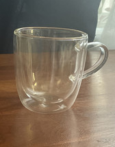 Double Wall Glass, Tea Coffee Cup Heat-resistant Clear Glass Mug 10 Fl Oz - £4.70 GBP