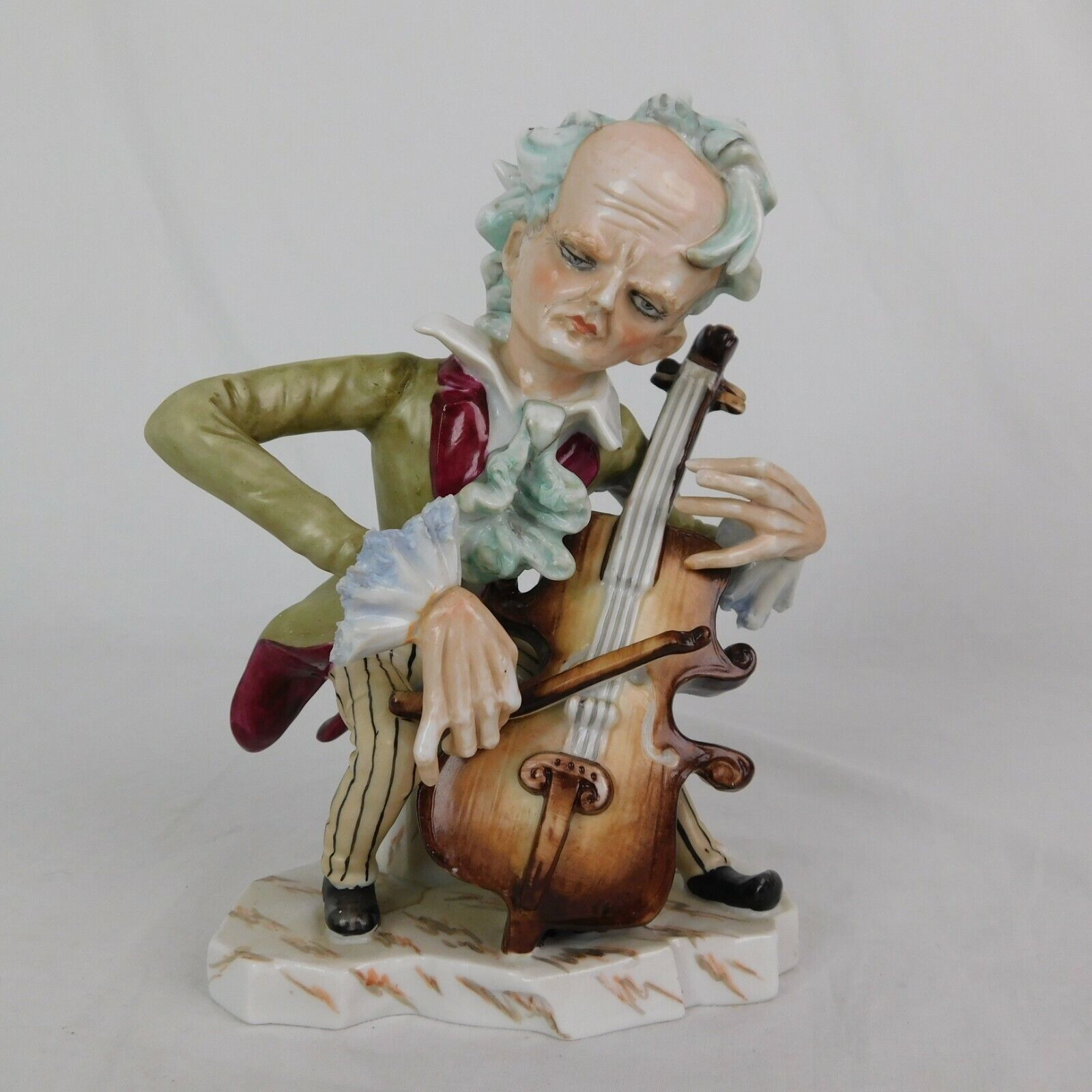 Primary image for Vtg Cello Player Figurine Man Playing Instrument Lipper & Mann Cellist Musician