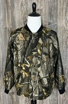 Stearns Camouflage Men&#39;s Large Hunting Jacket Realtree Hardwoods Full Zip - $27.72